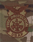 Air Force Fire Protection ASSISTANT CHIEF OCP Scorpion Badge With Velcro
